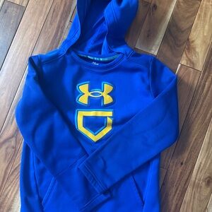 Under Armour Kids Royal Blue Hoodie with Yellow Logo